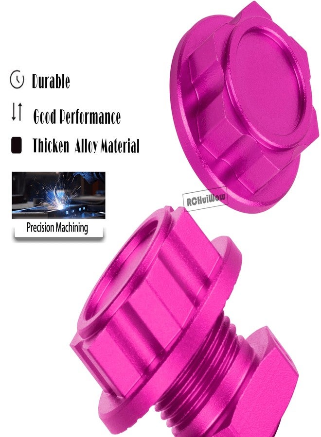 RCHuiWow RC 17MM Wheel Hub w/Anti-dust Cap Nuts Upgrades Part for 1/8 Typhon 3S BLX,Typhon Mega 550,Alloy Aluminium Wheel Hub Hex w/Wheel Wrench,Pink - Image 4